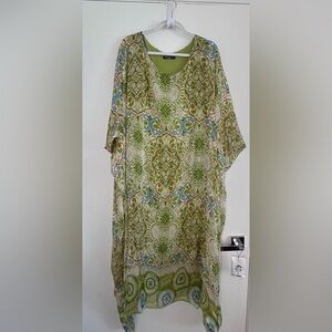 Green and Blue Patterned Kaftan